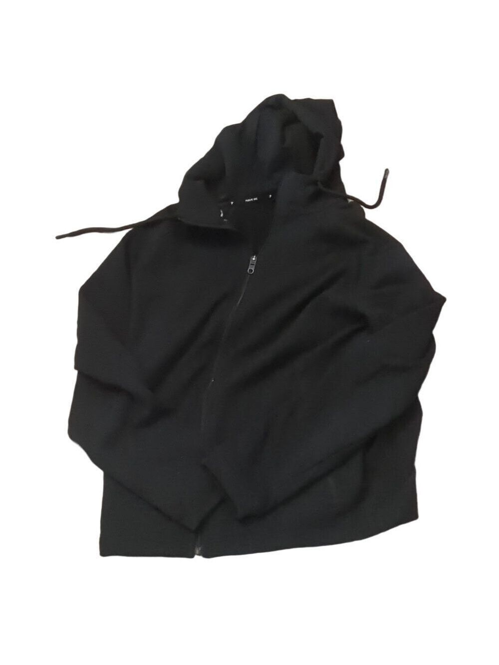 Public rec black zipped hooded sweatshirt jacket size medium